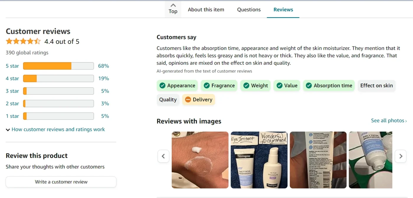 Positive Customer Reviews